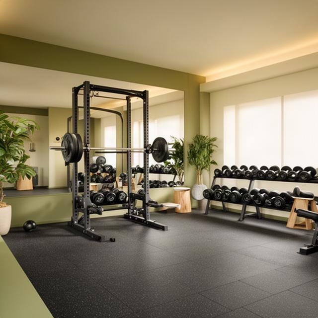 Strength training studio in Candiac with a barbell rack and open movement space
